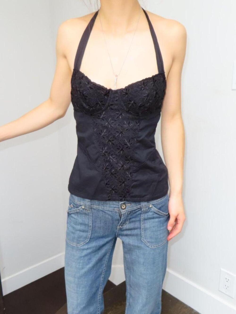 Cosabella Women's Black Vests-tanks-cami